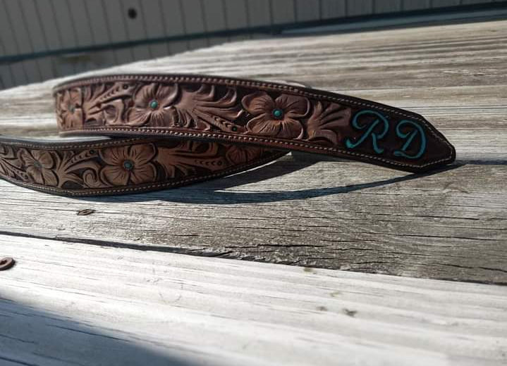 Custom Floral Belt