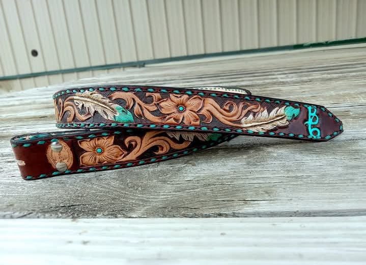 Custom Floral Belt